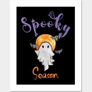 Cute ghost wishing you a spooky season Posters and Art